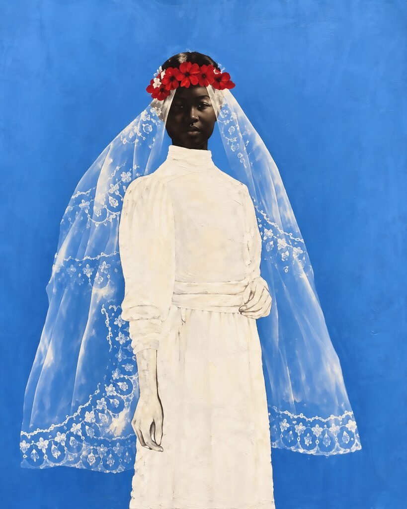 Crimson Crown, Ceremonial Veil — artwork by Jorge Severino
