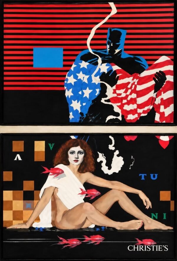 Dama y Batman (díptico) — artwork by Jorge Severino