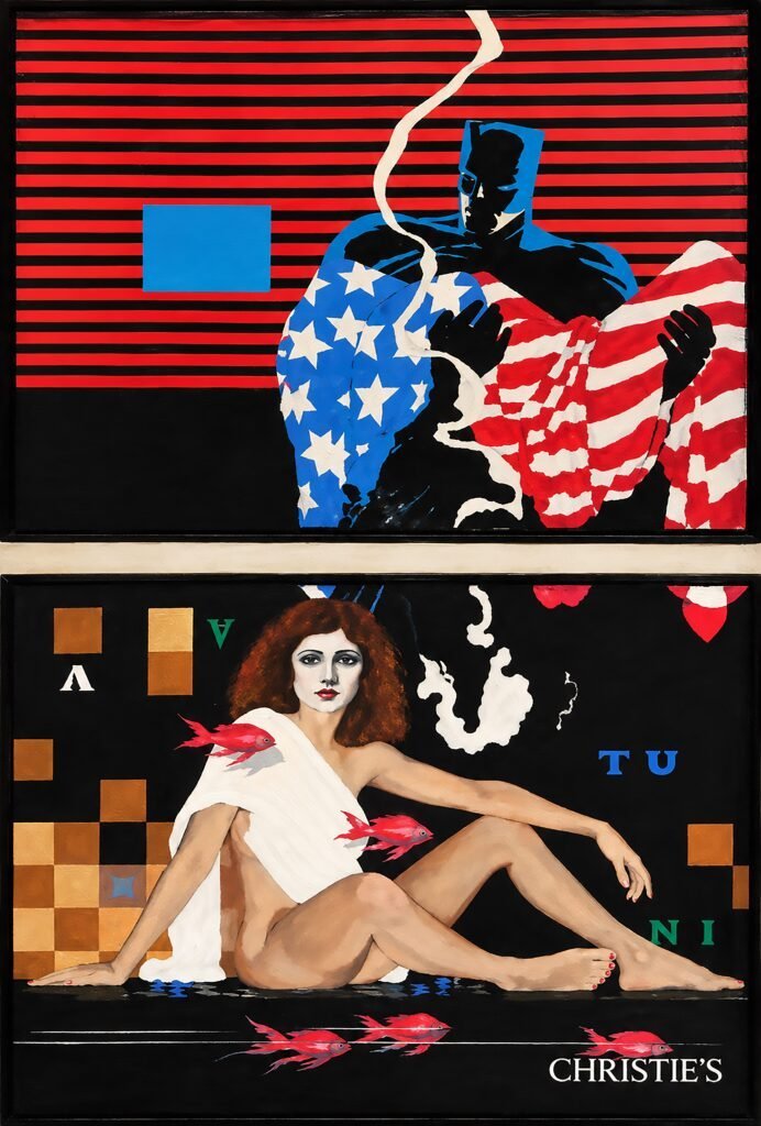 Dama y Batman (díptico) — artwork by Jorge Severino